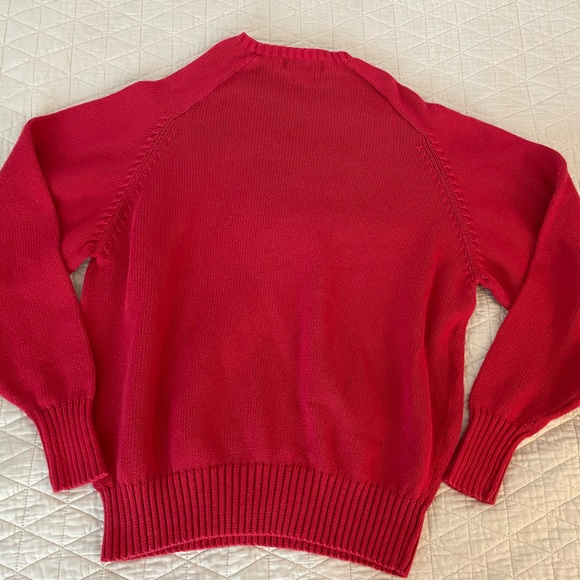 Polo Ralph Lauren Vintage The Iconic Cotton Crewneck Sweater in Red Size XL - Picture 5 of 5